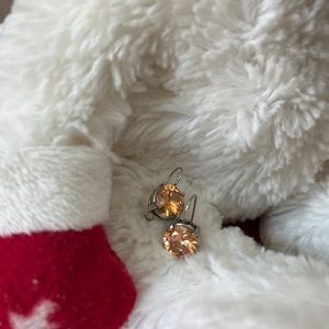 Citrine earrings on sterling silver